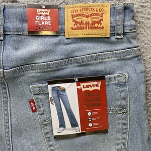 Levi's Jeans Girls Size 16 Blue 726 Flare Denim Light Wash Stretch Bootcut NWT